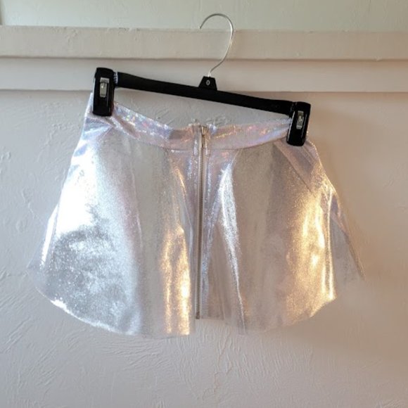 J. Valentine Clear Vinyl Skirt w/ Sparkles - Picture 3 of 5